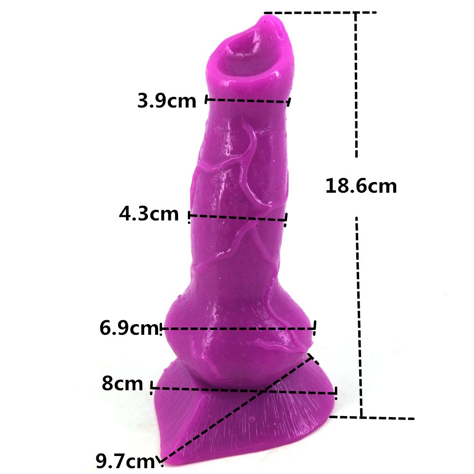 Wolfthemed Silicone Dildo Erotic Sex Toy With Suction Cup For Women Gay Men Anal Play Masturbation Purple Artificial Penis For Pleasurable Sensations - 2