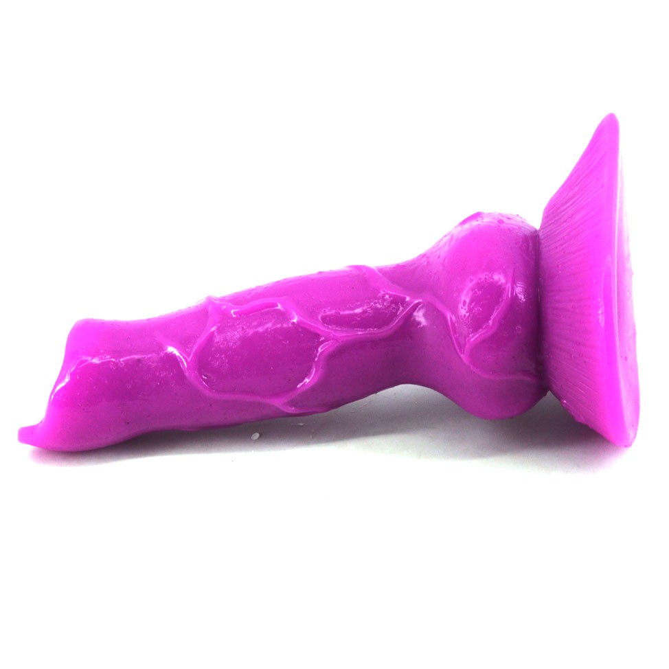 Wolfthemed Silicone Dildo Erotic Sex Toy With Suction Cup For Women Gay Men Anal Play Masturbation Purple Artificial Penis For Pleasurable Sensations - 5