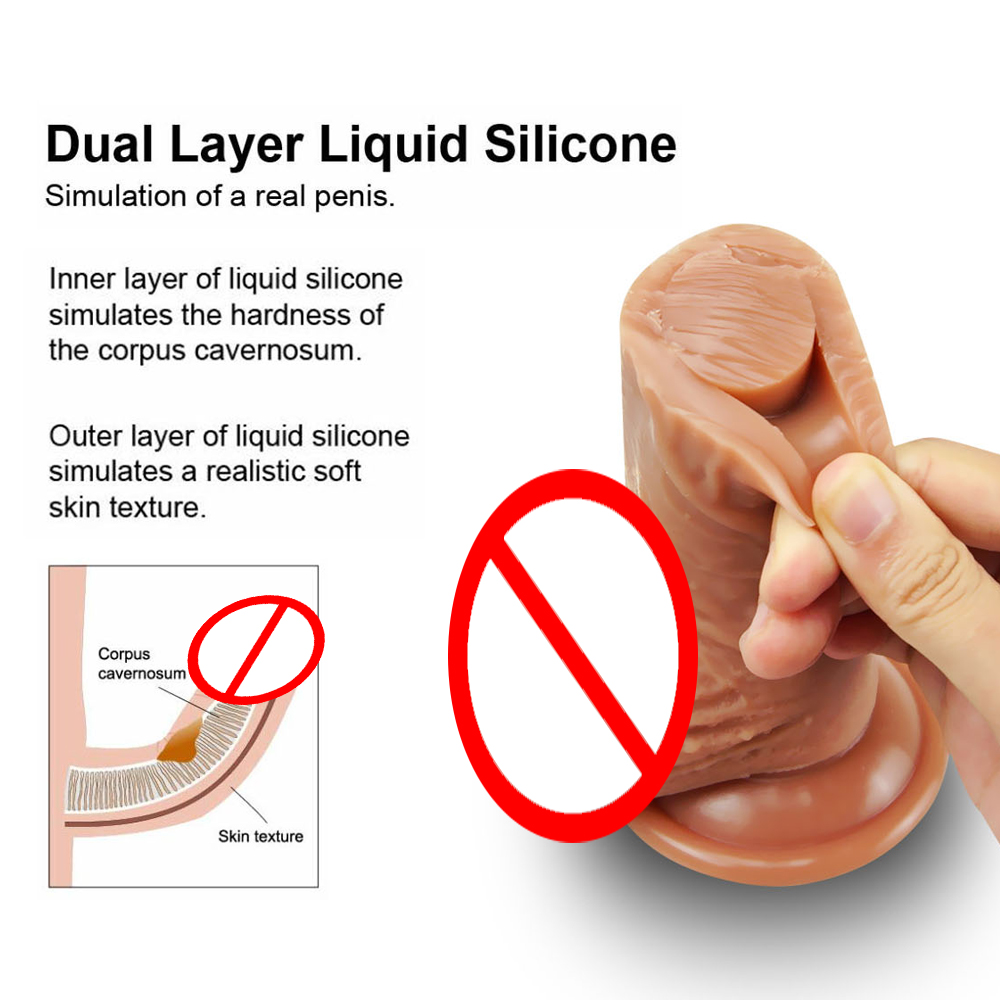 9in Lifelike Silicone Dildo With Suction Cup Flexible Adult Toy For Womens Pleasure Solo Play - 3