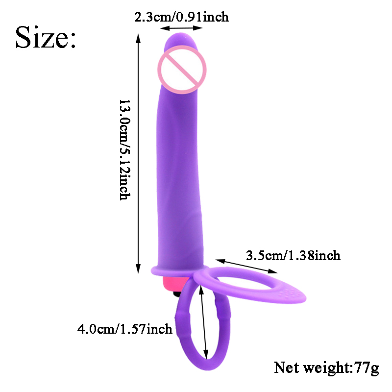Dual Penetration Strapon Dildo Anal Vibrator Massager Adult Erotic Sex Toy For Couples Men Women - 9