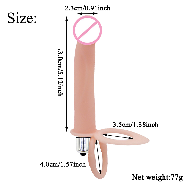 Dual Penetration Strapon Dildo Anal Vibrator Massager Adult Erotic Sex Toy For Couples Men Women - 7