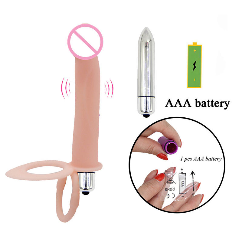 Dual Penetration Strapon Dildo Anal Vibrator Massager Adult Erotic Sex Toy For Couples Men Women - 5