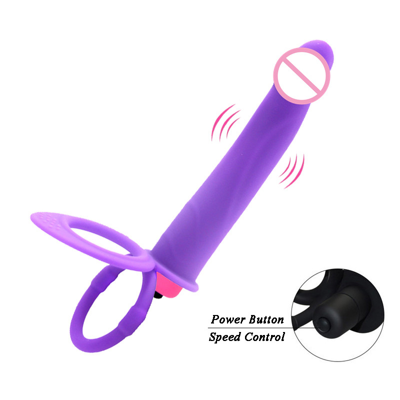 Dual Penetration Strapon Dildo Anal Vibrator Massager Adult Erotic Sex Toy For Couples Men Women - 4
