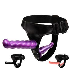 Double Dildo Strapon Realistic Elastic Harness Strap On Lesbian Strap-on Adult Sex Toys For Couples Women Gay