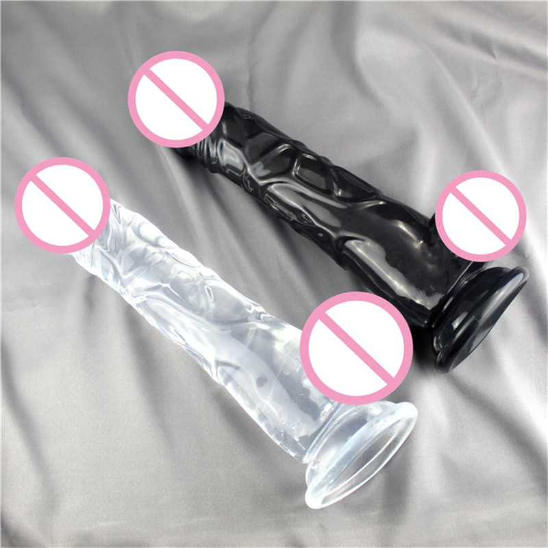 Soft Jelly Realistic Dildo For Women Crystal Anal Butt Plug Suction Cup Sex Toy Nonvibrating Female Erotic Pleasure Tool - 1