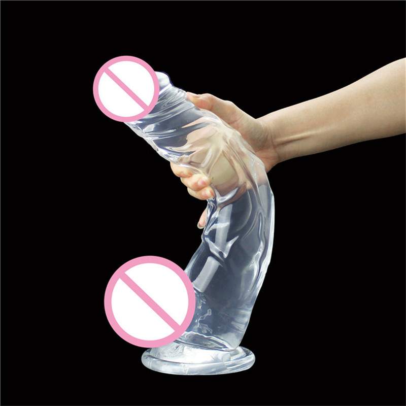 Soft Jelly Realistic Dildo For Women Crystal Anal Butt Plug Suction Cup Sex Toy Nonvibrating Female Erotic Pleasure Tool - 4