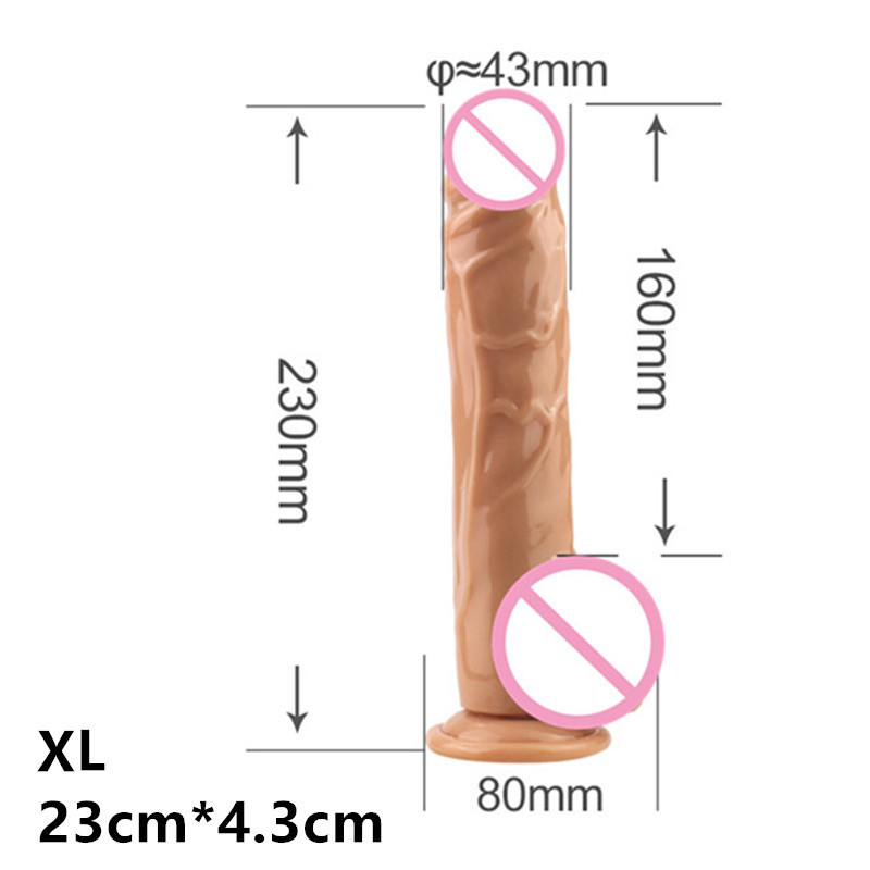 Soft Jelly Realistic Dildo For Women Crystal Anal Butt Plug Suction Cup Sex Toy Nonvibrating Female Erotic Pleasure Tool - 5