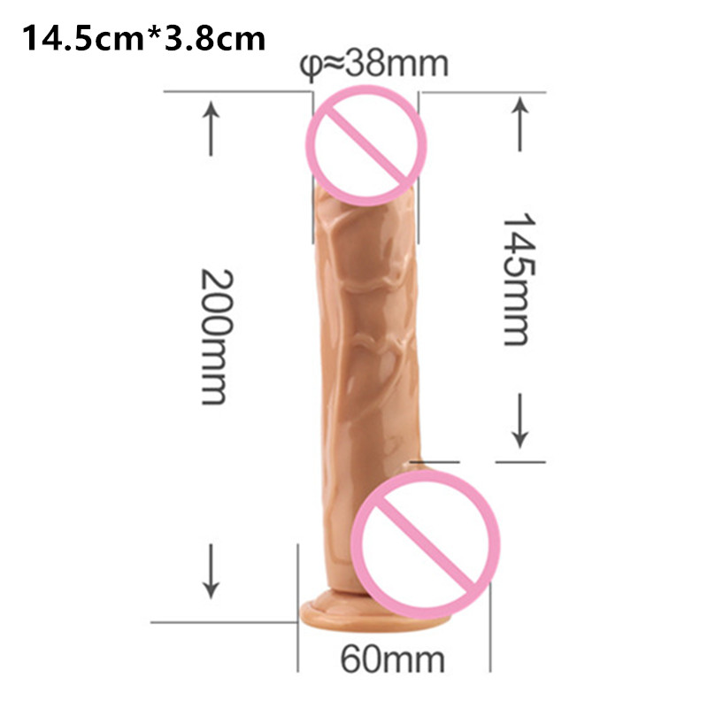 Soft Jelly Realistic Dildo For Women Crystal Anal Butt Plug Suction Cup Sex Toy Nonvibrating Female Erotic Pleasure Tool - 6