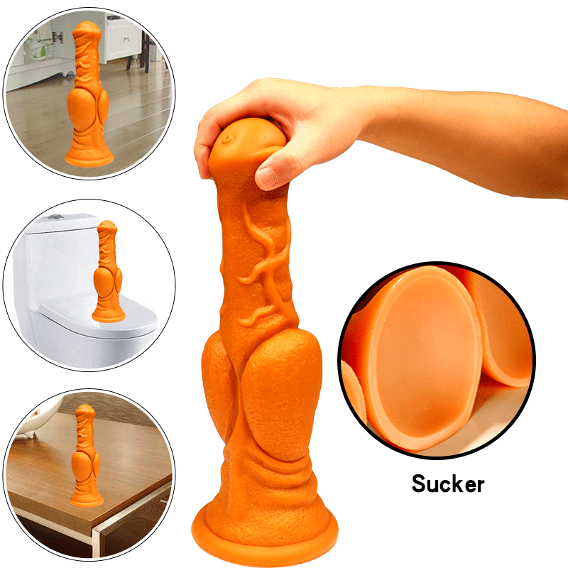 Realistic Large Horse Dildo Soft Silicone Suction Cup Base Discreet Adult Toy For Women And Lesbians - 1