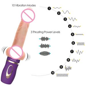 Powerful Heating Big Dildo Vibrators For Girl Magic Wand Body Thrusting Massager Sex Toys Woman Clitoris Stimulate Female - 2