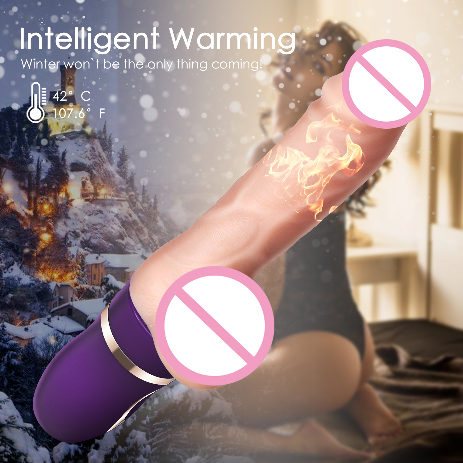 Large Vibrating Dildo Massager Powerful Body Thruster Clitoral Stimulator For Women Adult Sex Toy - 9