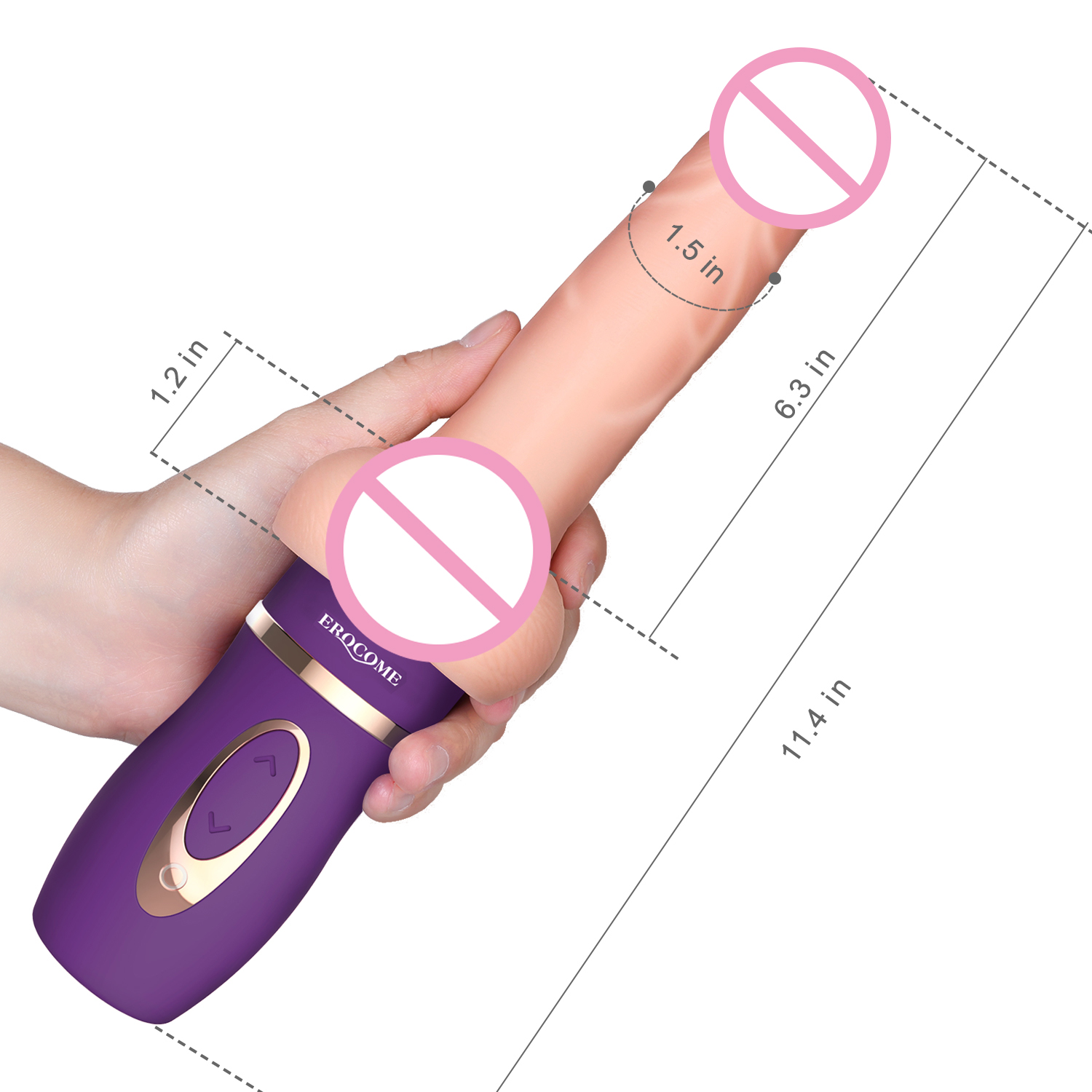 Large Vibrating Dildo Massager Powerful Body Thruster Clitoral Stimulator For Women Adult Sex Toy - 8