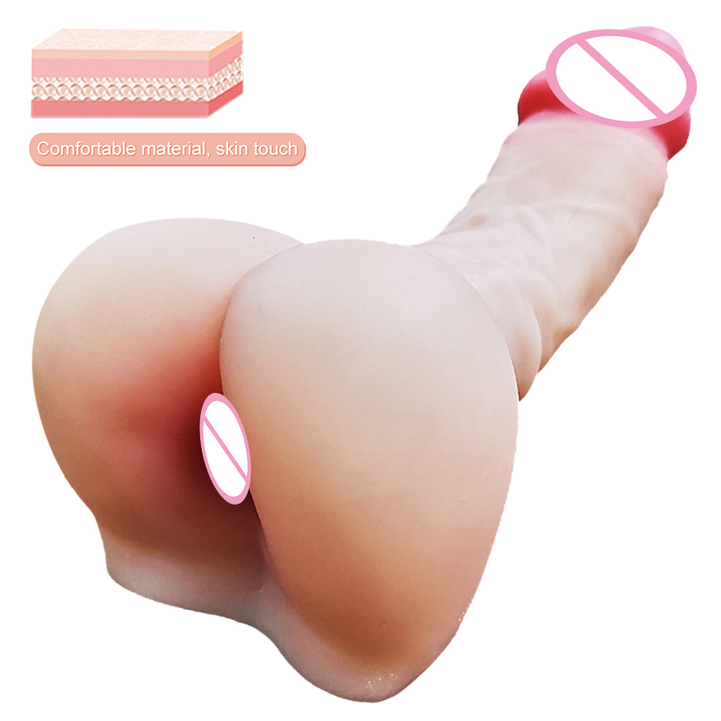 Silicone Realistic Dildo For Women Men Couples Dualuse Male Masturbator Anal Enhancer Toy - 4
