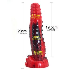 Yocy Animal Dildo Bumpy Little Pump Massager Vaginal Sex Toys Tiger Dicks Penis Red Black Dildos Butt Plug Adult Toy Shop - 2