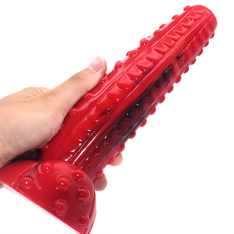 Yocy Tigerthemed Silicone Dildo Bumpy Massager Vaginalanal Toy Adult Pleasure Device Redblack Butt Plug Accessory - 8