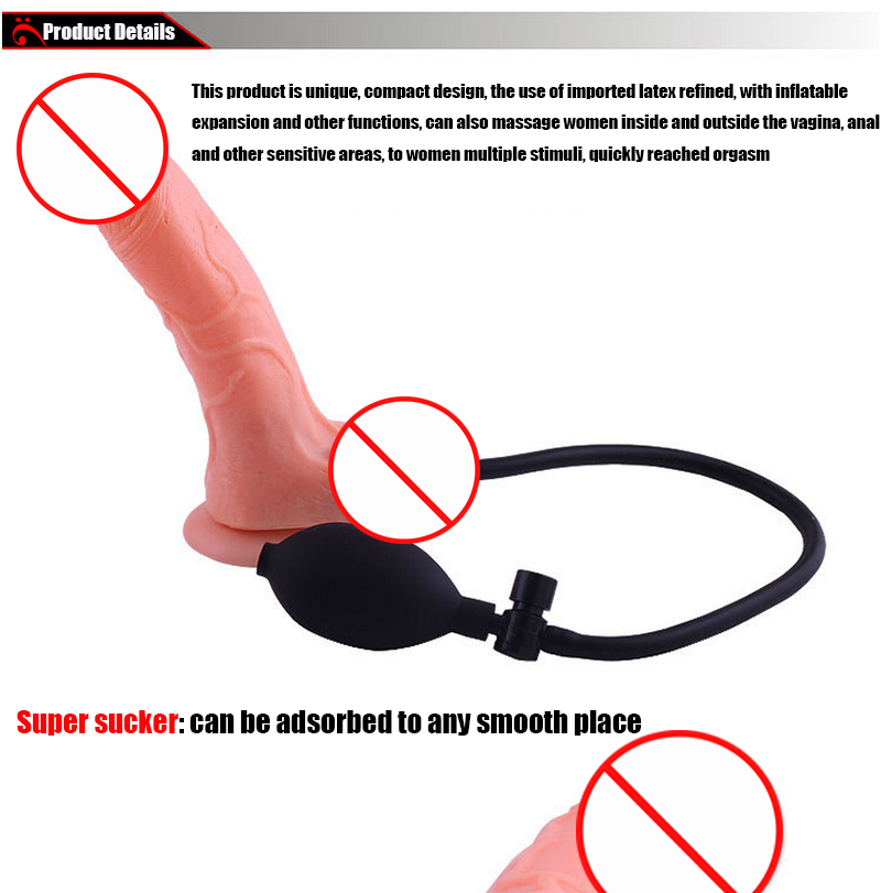Inflatable Dildo Wand For Couples Gspot Vaginal Massage Toy Adult - 4