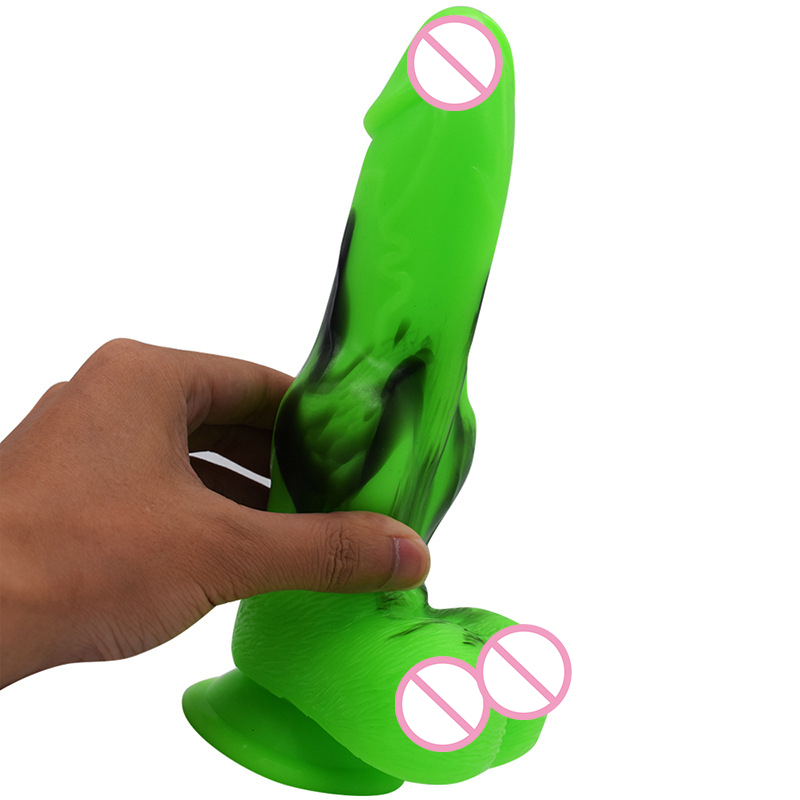 Super Realistic 255 Inch Dog Dildo Female Pleasure Toy Vibrant Color Splice Suction Cup Attached Anal Plug - 20