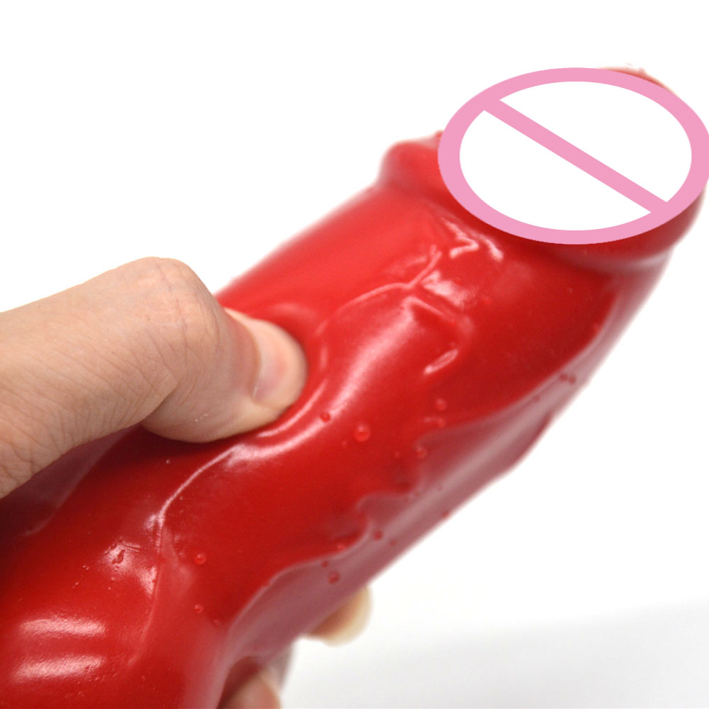 Super Realistic 255 Inch Dog Dildo Female Pleasure Toy Vibrant Color Splice Suction Cup Attached Anal Plug - 10