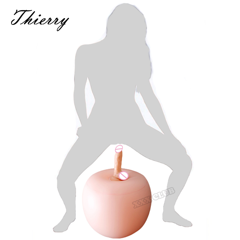 Thierry Rider Inflatable Sex Ball With Dildo Womens Adult Pleasure Toy For Enhanced Masturbation - 1