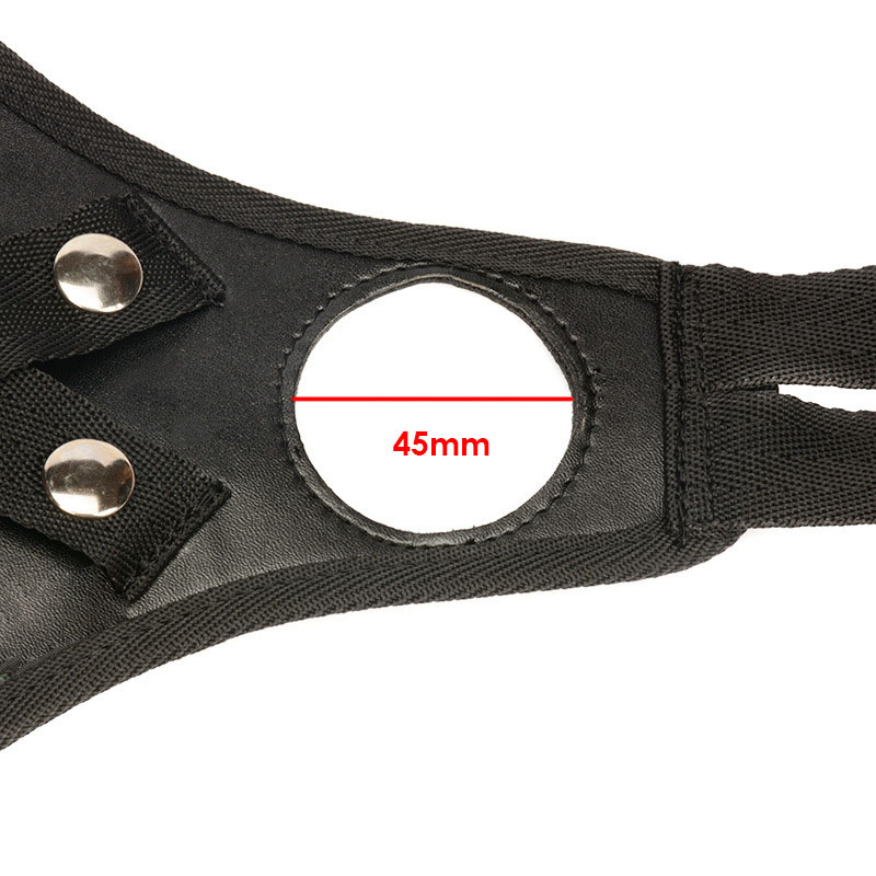 Adjustable Double Strapon Dildo Harness Pu Leather Lesbian Sex Toy Womens Intimate Accessory - 4