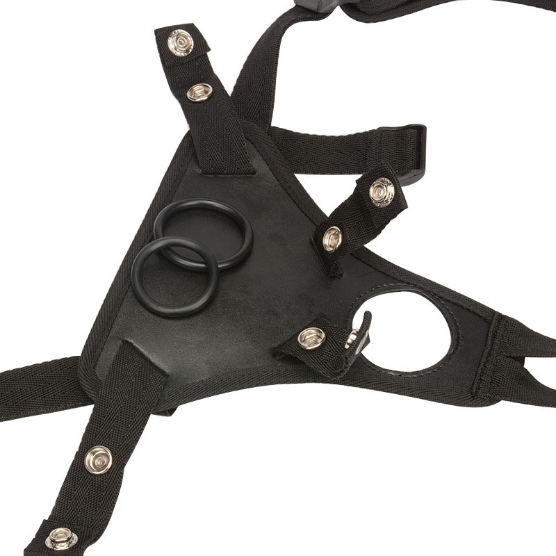 Adjustable Double Strapon Dildo Harness Pu Leather Lesbian Sex Toy Womens Intimate Accessory - 2