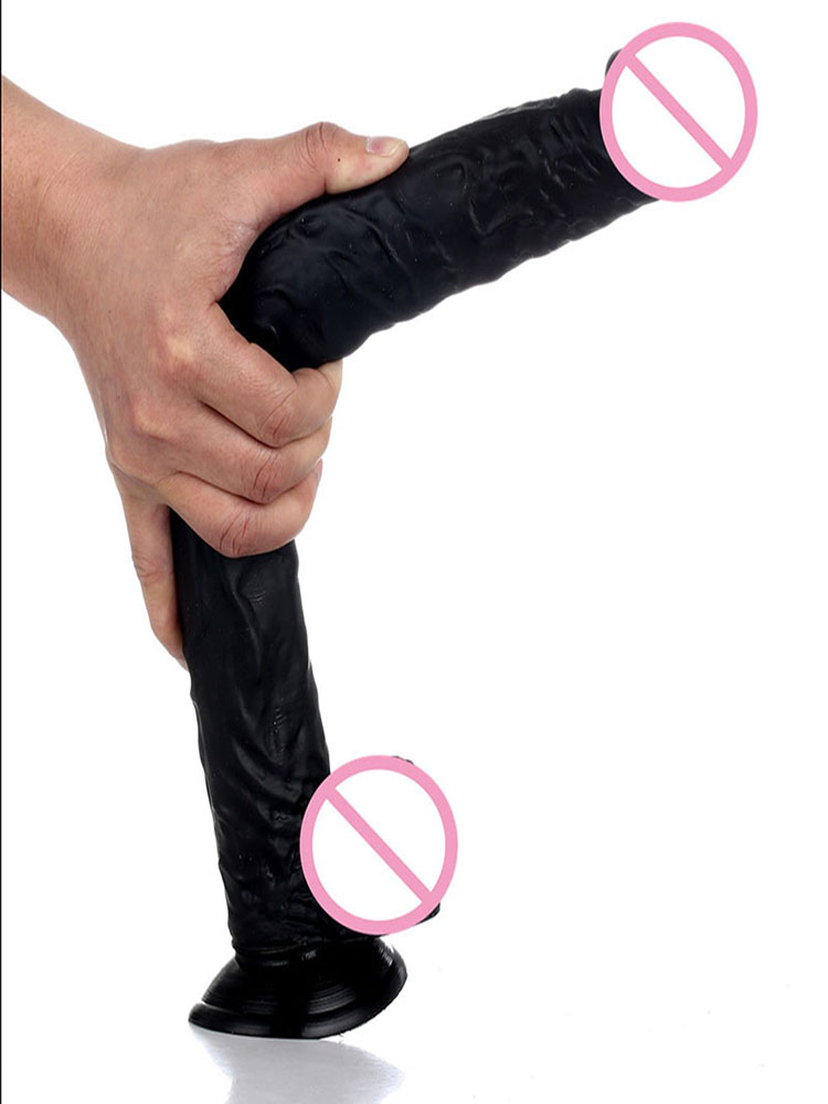 Black Silicone Realistic Dildo With Suction Cup Super Long Flexible Strapon Dong For Vaginal Insertion Erotic Adult Sex Toy - 4