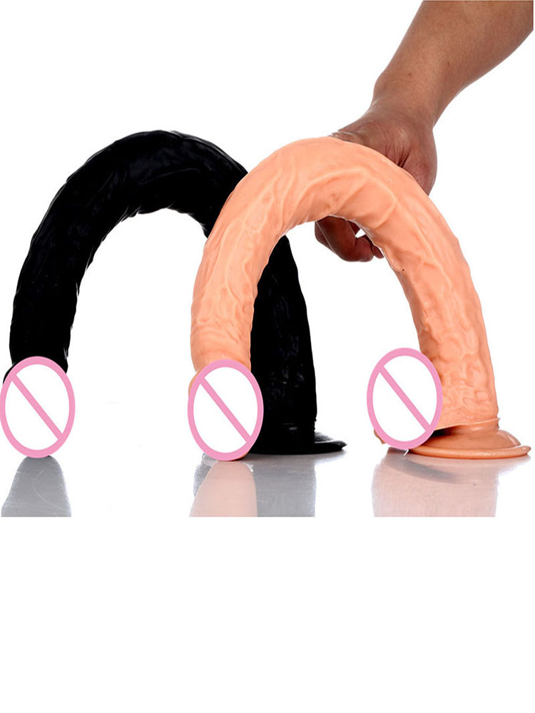 Black Silicone Realistic Dildo With Suction Cup Super Long Flexible Strapon Dong For Vaginal Insertion Erotic Adult Sex Toy - 3