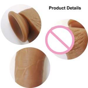 Skin Realistic Dildo Soft Liquid Silicone Huge Big Penis With Suction Cup Sex Toys For Woman Strapon Female Masturbation - 3