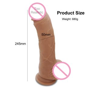 Skin Realistic Dildo Soft Liquid Silicone Huge Big Penis With Suction Cup Sex Toys For Woman Strapon Female Masturbation - 2