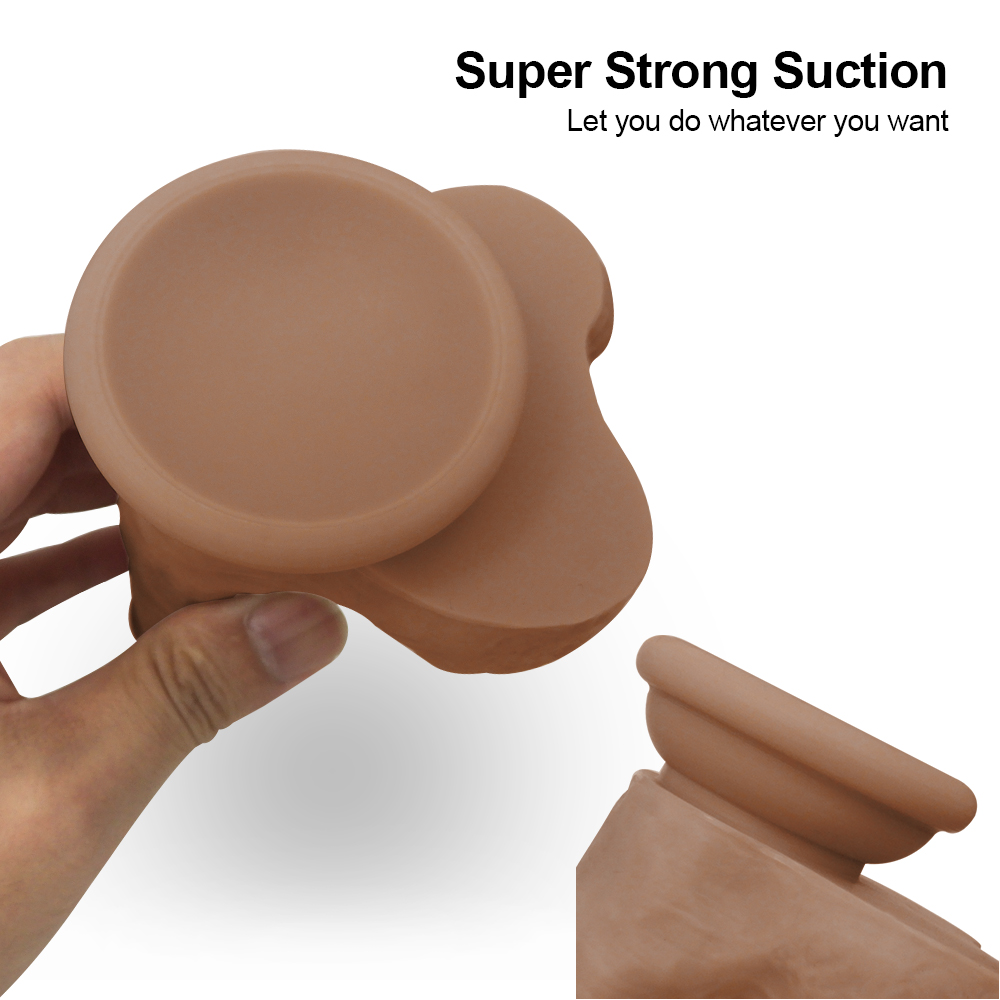Realistic Silicone Dildo Large Size Soft Touch Suction Cup Base Womens Pleasurable Masturbation Toy Strapon Compatible - 2