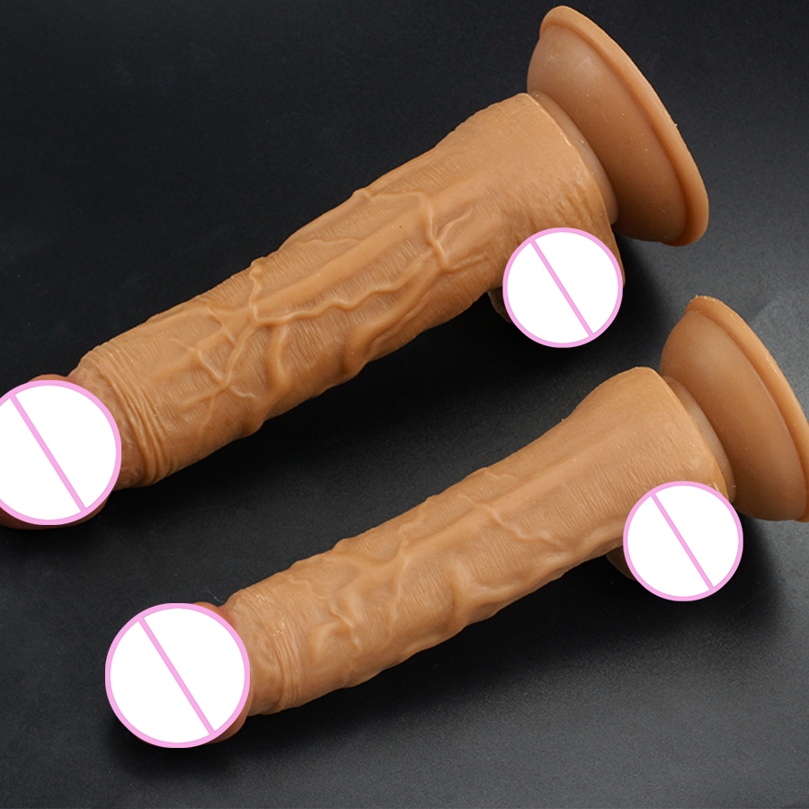 Silicone Realistic Feel Large Dildo Suction Cup Base Strapon Compatible Womens Pleasure And Masturbation Toy - 8