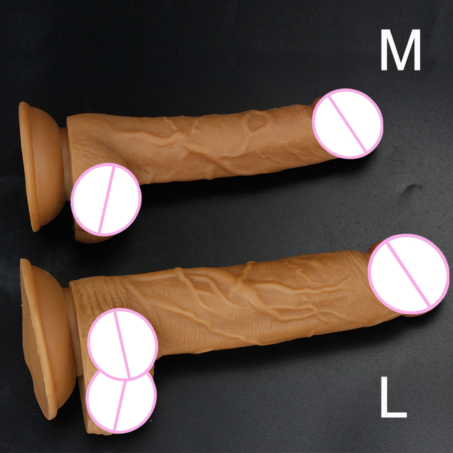 Silicone Realistic Feel Large Dildo Suction Cup Base Strapon Compatible Womens Pleasure And Masturbation Toy - 5
