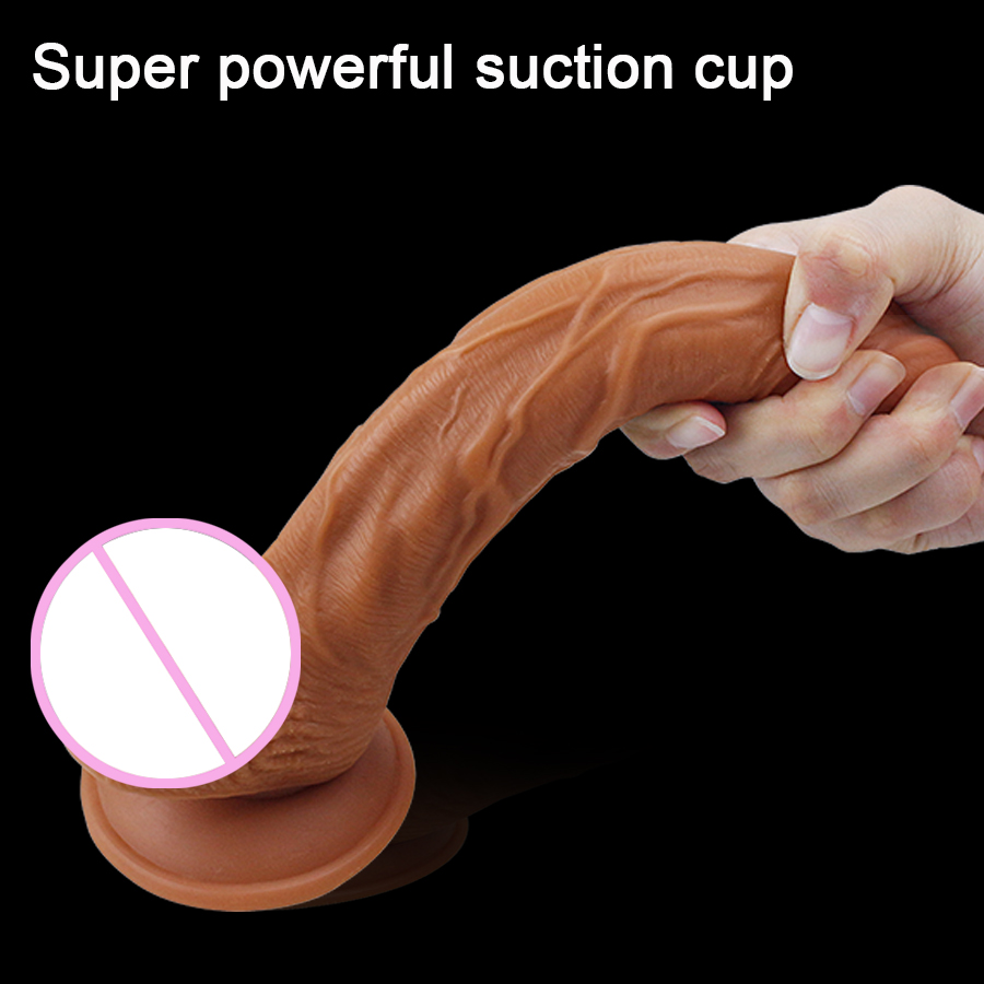Silicone Realistic Feel Large Dildo Suction Cup Base Strapon Compatible Womens Pleasure And Masturbation Toy - 4