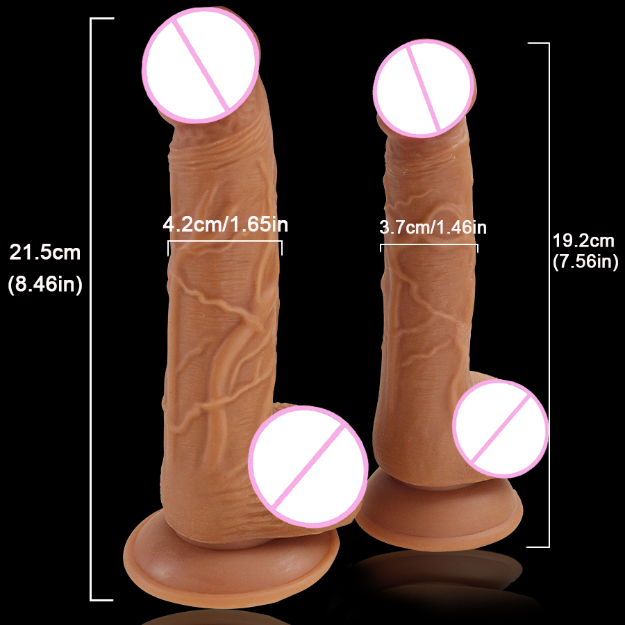 Silicone Realistic Feel Large Dildo Suction Cup Base Strapon Compatible Womens Pleasure And Masturbation Toy - 3