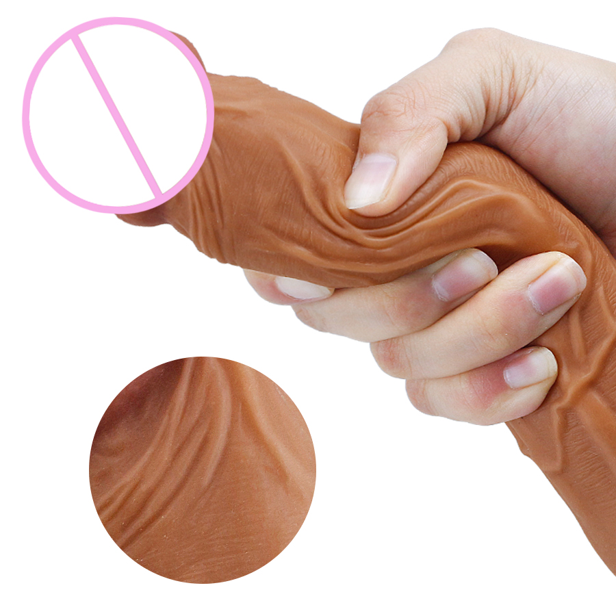 Silicone Realistic Feel Large Dildo Suction Cup Base Strapon Compatible Womens Pleasure And Masturbation Toy - 1