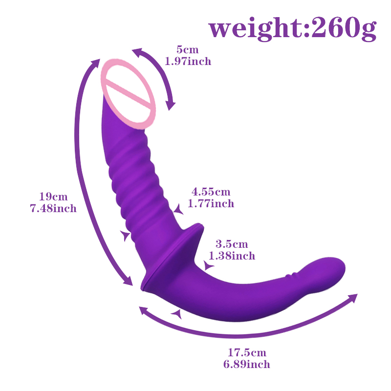 Silicone Double Penetration Strapon Dildo Ideal Adult Toy For Women Lesbian Couples Comfortable Anal Masturbator - 2