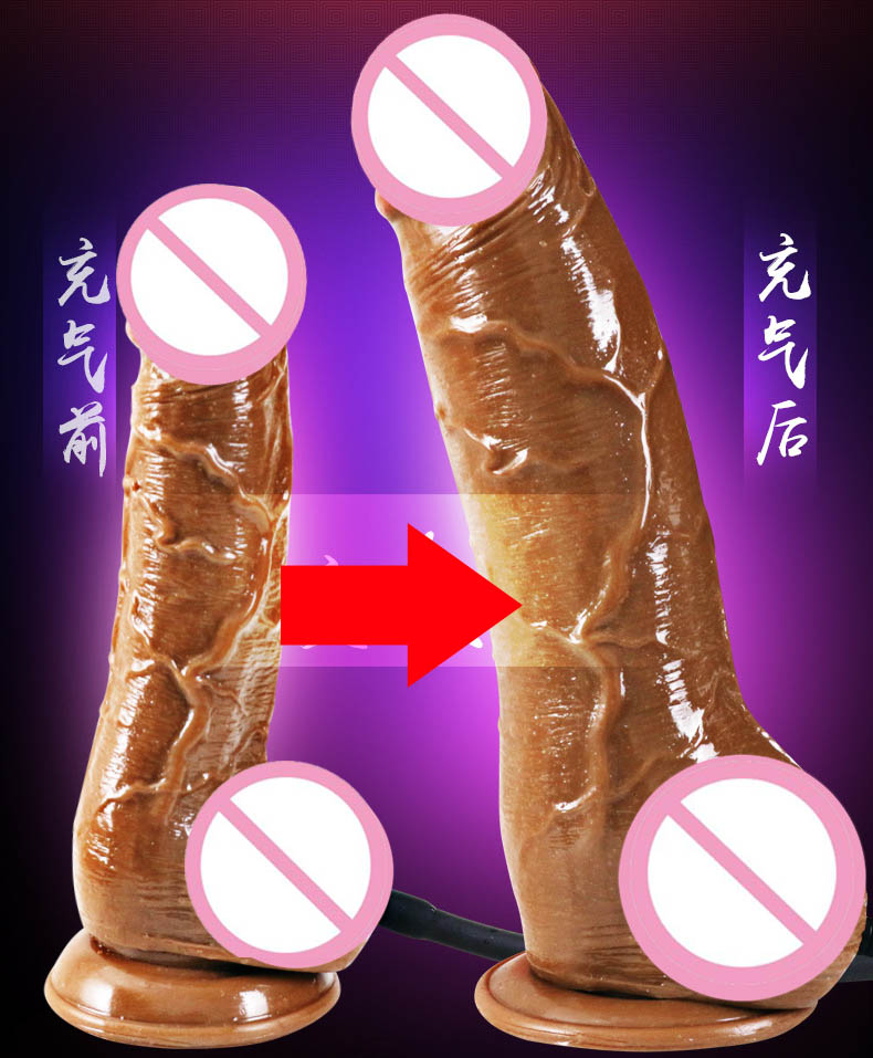 Large Inflatable Horse Dildo Gspot Stimulation Enlargement Sex Toy Womens Masturbation Aid Quality Penis Pump - 3