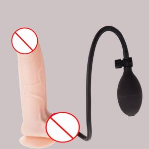 Women Orgasm Huge Inflatable Penis Dildo Plug Anal Suction Cup Realistic Sex Dildos For Toys Adult Products