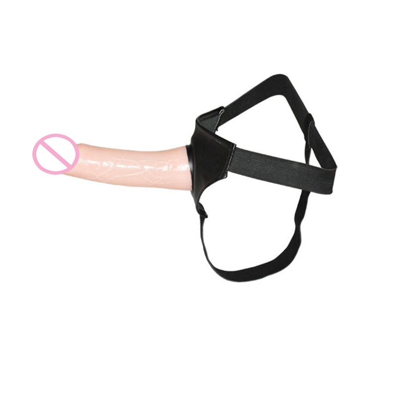 Erectile Dysfunction Aid Realistic Hollow Strapon Dildo For Men Vibrating Lesbian Sex Toy - 2