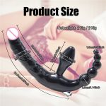 Strapless Strapon Dildo Dual Vibrators Rechargeable Lesbian Strap-on Penis Pegging Double Ended For Women Toys Adult - 3