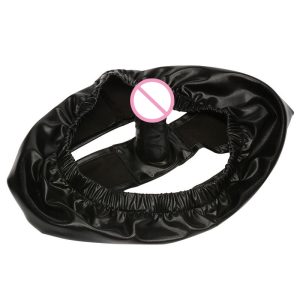 Leather Panties With Anal Dildo Penis Plug Faux Latex For Woman Men Masturbation Underwear Chastity Belt Sex Toy - 2