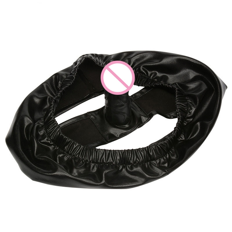 Faux Latex Leather Underwear With Integrated Anal Dildo Penis Plug For Women Men Erotic Masturbation Chastity Belt Toy - 2