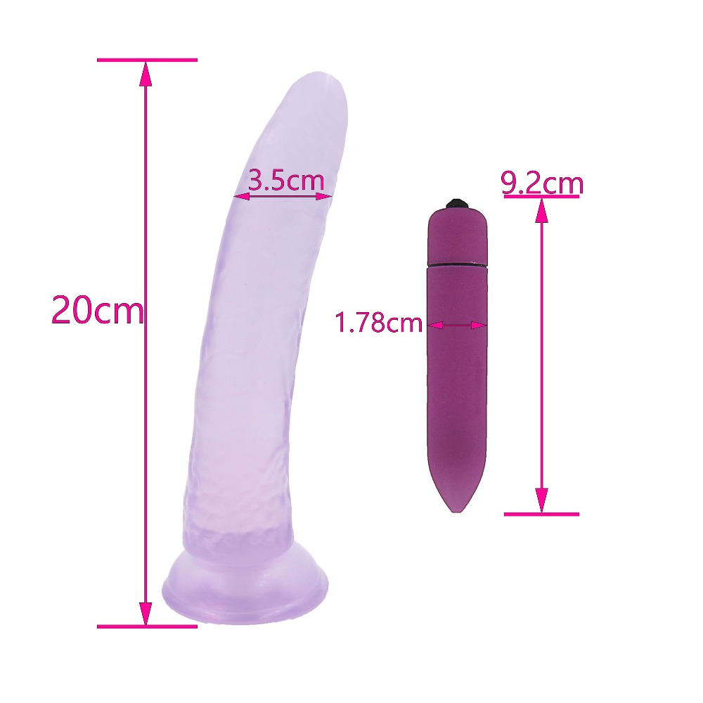 Quality Realistic Jelly Dildo Vibrator Set 4 Colors Womens Anal Butt Plug Adult Erotic Sex Toy - 2