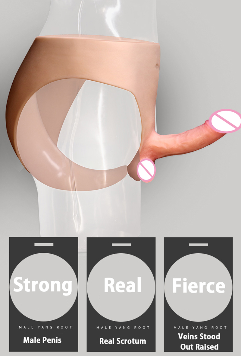 Silicone Strapon Dildo Panties Realistic Big Artificial Penis Unisex Erotic Toy For Couples Lesbian Sex - 2