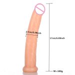 Soft Realistic Dildo Anal Plug Butt Thrusting Dildos Long Penis G-spot Sex Toys For Women Men Lesbian Masturbator - 5