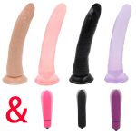 4 Color Jelly Dildo & Vibrators For Women Realistic Penis Anal Vibrator Sex Toy Woman Butt Plug Adult Erotic Toys