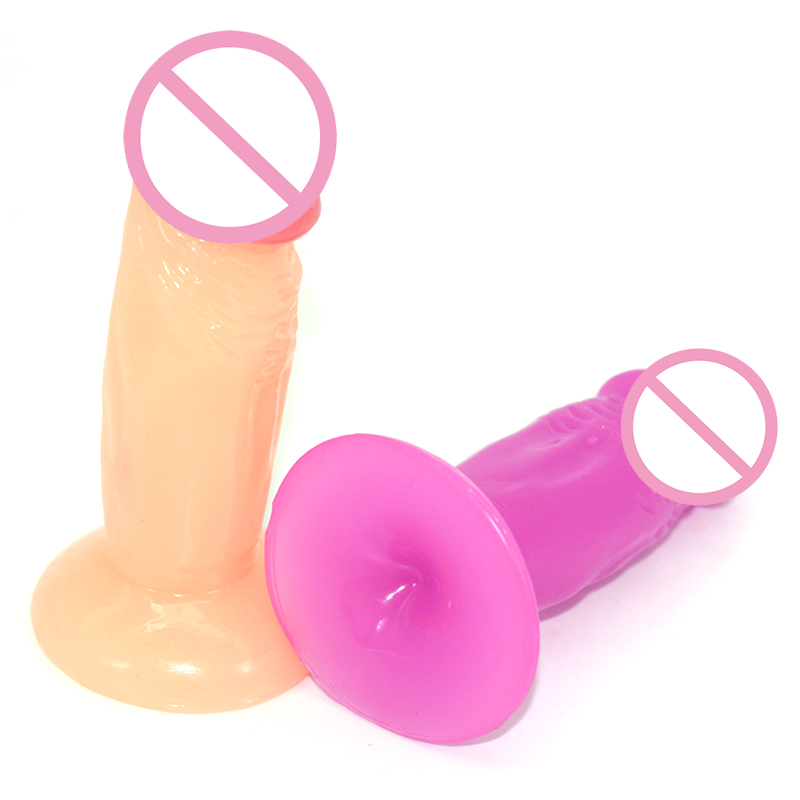 Realistic Beginners Dildo With Suction Cup Textured Thick Penis Adult Sex Toy For Women - 5