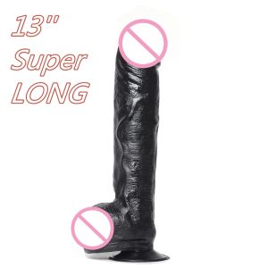 33x6 5cm Giant Huge Dildo Super Big Dick With Suction Cup Anal Butt Plug Large Dong Realistic Penis Sex Toys For Woman - 2