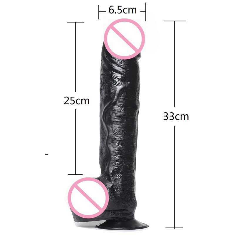 Extralarge 33x65cm Realistic Dildo With Suction Cup Anal Plug Lifelike Penis Toy Pleasure Enhancer For Women - 4