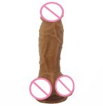 Soft Realistic Dildo Double Layer Silicone Fake Penis With Suction Cup Sex Toys For Women Lesbian Masturbator Shop - 6